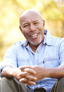 Mature man smiling